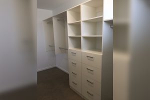 872. Custom Layout - Fixed Shelves - drawers - double hanging